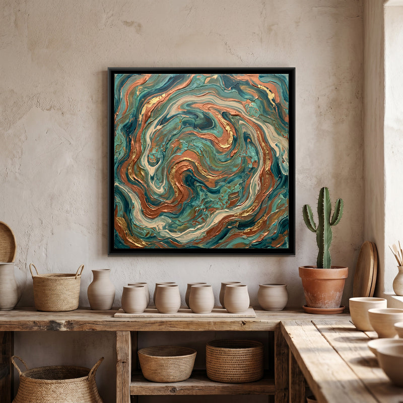 Marbled Copper and Teal
