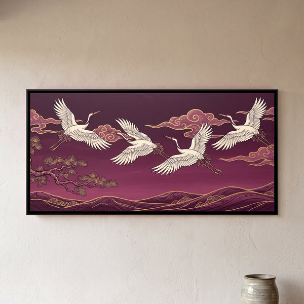 Cranes over Plum Cloud Hills