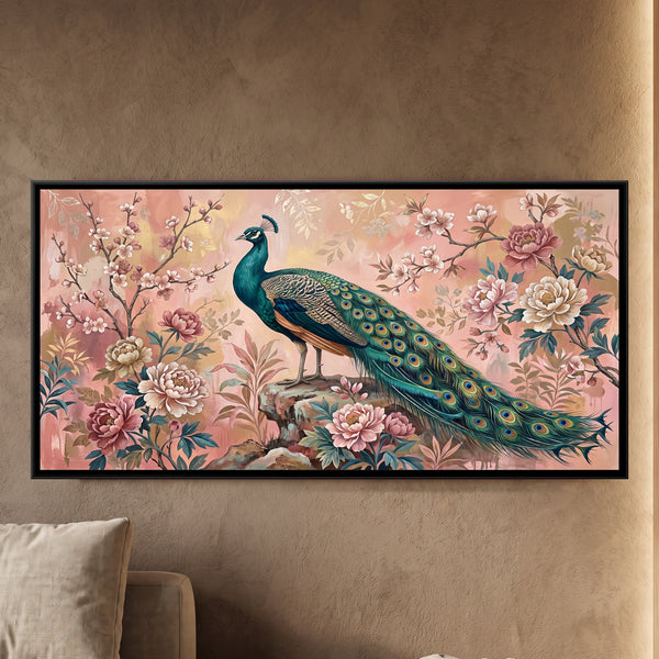Peacock in a Chinoiserie Garden
