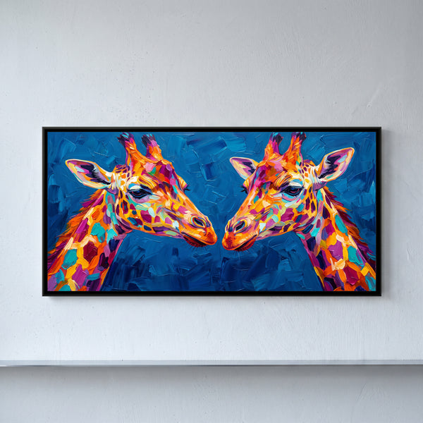 Giraffe Pair in Prismatic Colour