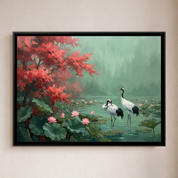 Cranes in the Jade Shallows