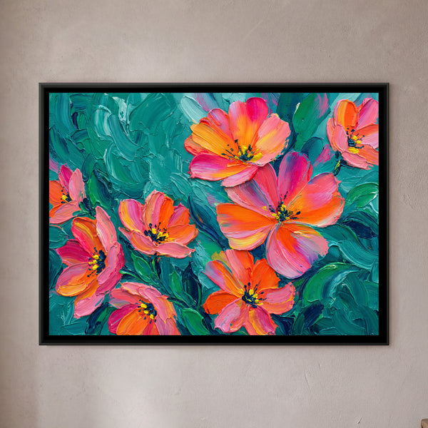 Radiant Impasto Blooms