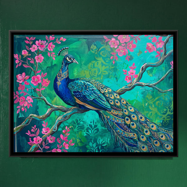 Sapphire Plumes in the Emerald Grove