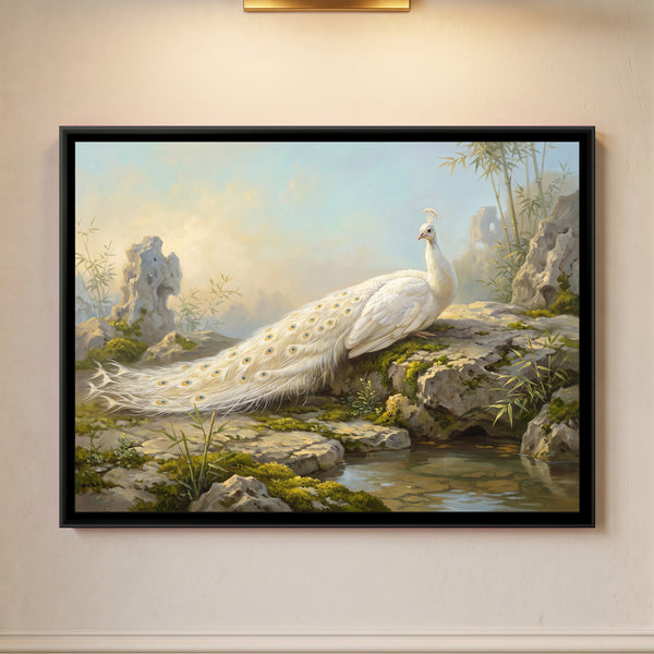 White Peacock at Rest