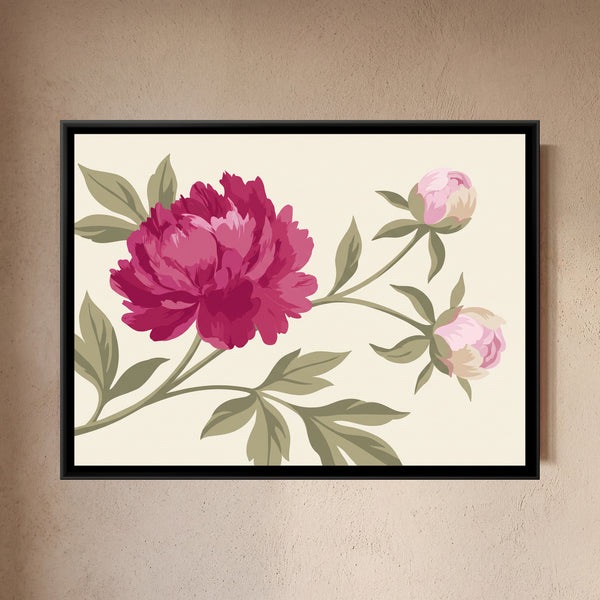 Magenta Peony Branch