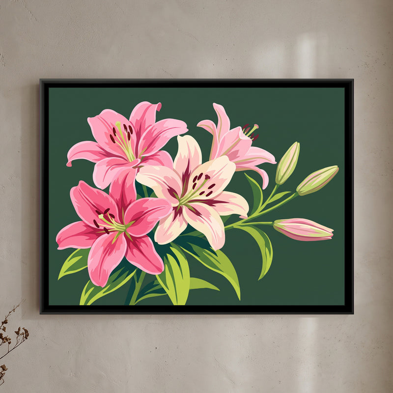 Radiant Pink Lilies