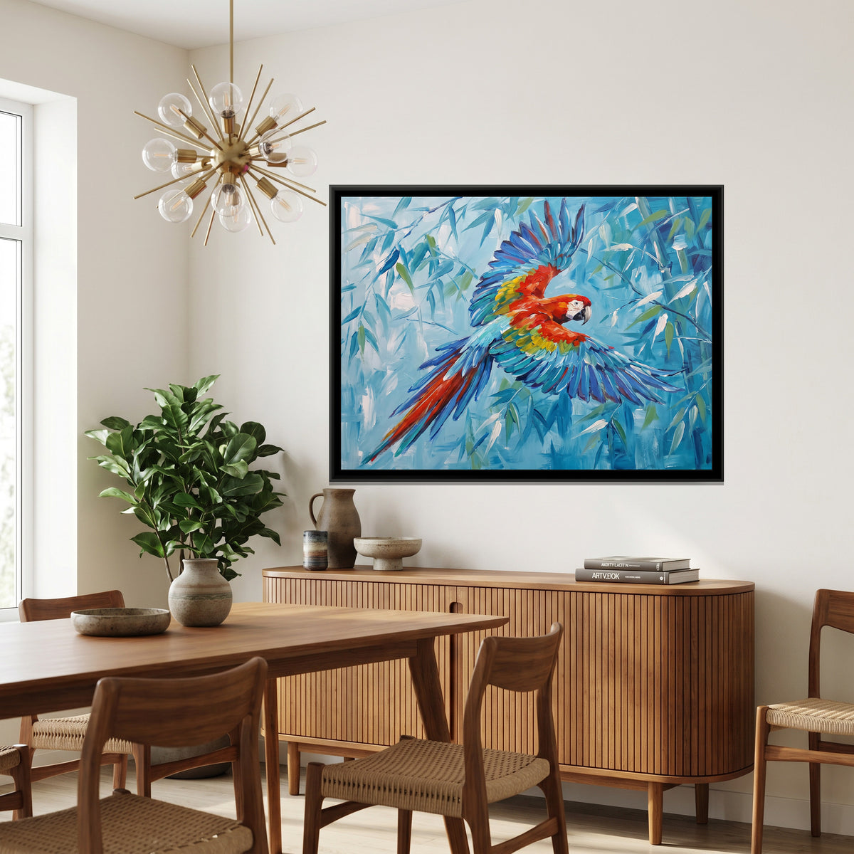 Parrots and macaws wall art