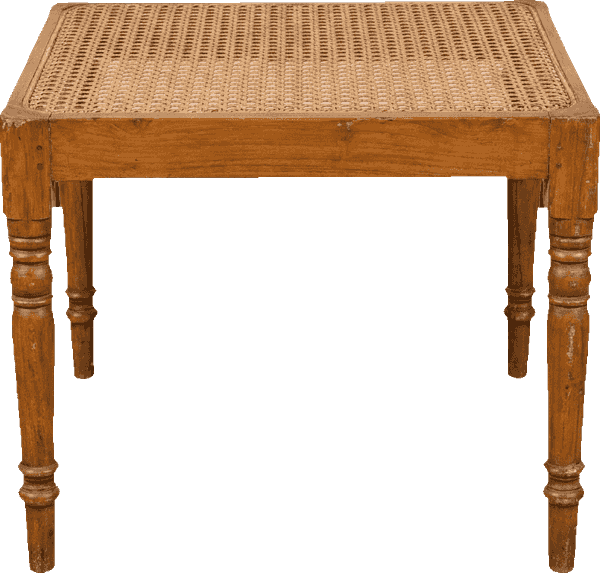 cane-topped stool