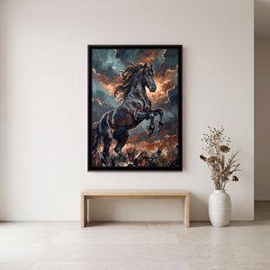 View 4 of Black Stallion in Storm Light