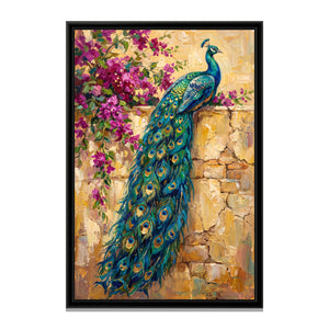 View 2 of Peacock on the Garden Wall