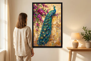 View 3 of Peacock on the Garden Wall