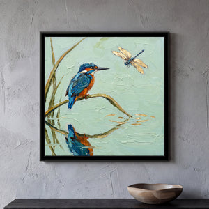 View 1 of Kingfisher Above Still Water