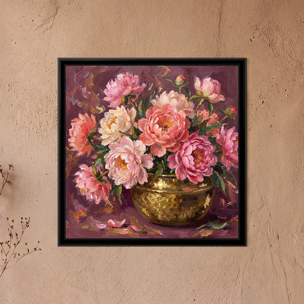 Peonies in a Brass Bowl
