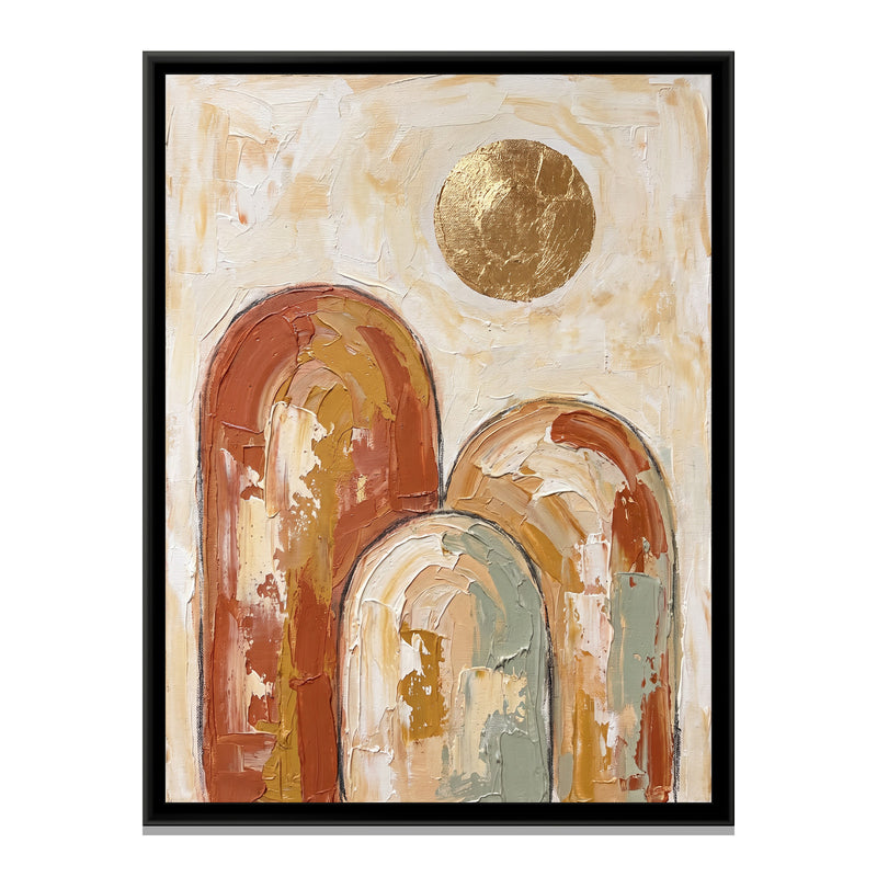 Terracotta Arches - framed canvas print, front view