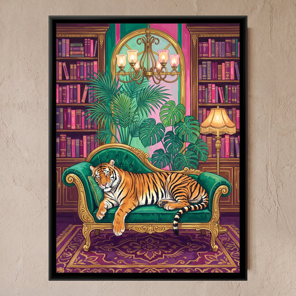 Tiger on an Emerald Chaise
