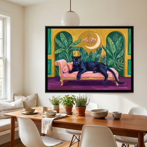 View 4 of Black Panther on a Blush Daybed in Mustard and Emerald