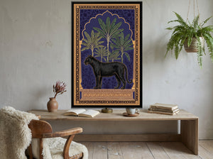 View 4 of Black Panther under a Banana-Leaf Arch in Deep Indigo