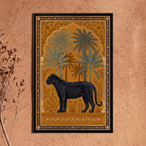 View 1 of Black Panther under a Banana-Leaf Arch in Warm Ochre