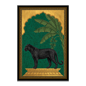 View 2 of Black Panther under a Banana-Leaf Arch in Deep Emerald