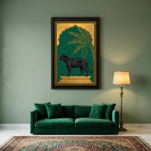 View 3 of Black Panther under a Banana-Leaf Arch in Deep Emerald