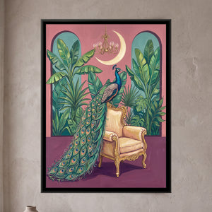 View 1 of Peacock on a Gilded Armchair