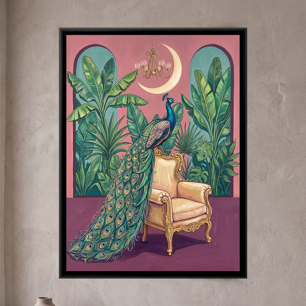 Peacock on a Gilded Armchair