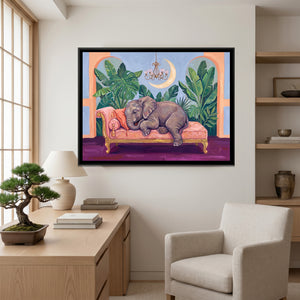 View 4 of Baby Elephant Asleep on a Blush Chaise