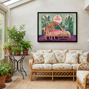 View 3 of Giraffe at Tea in the Conservatory