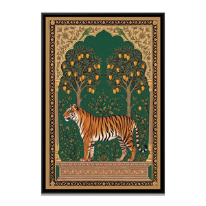 View 2 of Bengal Tiger under a Mango-Tree Arch in Deep Emerald