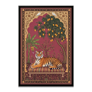 View 2 of Bengal Tiger under a Mango-Tree Arch in Rose Madder
