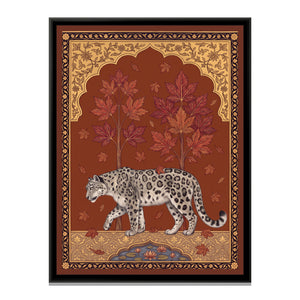 View 2 of Snow Leopard under a Chinar Arch in Deep Ochre