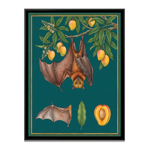 View 2 of Flying Fox and Mango Branch Study on Deep Teal