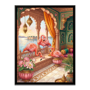 View 2 of Flamingos at a Jharokha Balcony