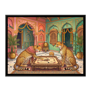 View 2 of Cheetahs at Carrom in a Haveli Courtyard