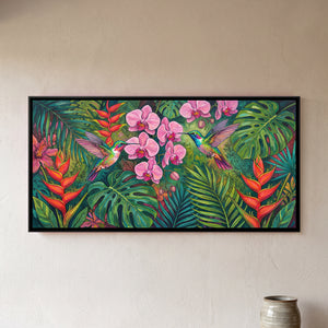 View 1 of Hummingbirds in a Tropical Orchid Garden