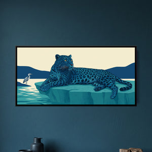 View 1 of Blue Panther on a Teal Rock