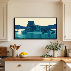 View 4 of Blue Panther on a Teal Rock