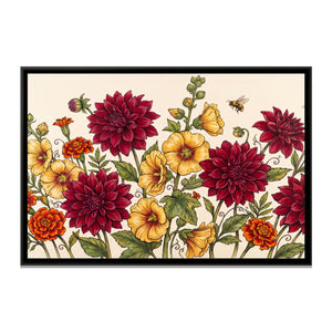 View 2 of Dahlias and Marigolds in Full Bloom
