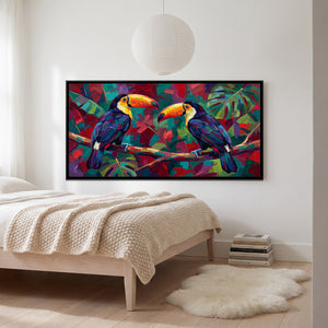 View 3 of Toucans in Bold Colour Blocks