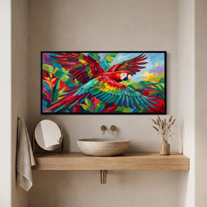 View 3 of Scarlet Macaw in Flight in Bold Colour