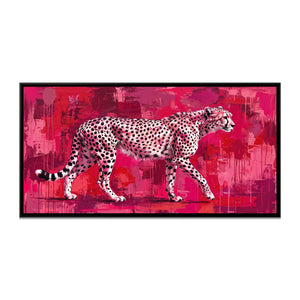 View 2 of Cheetah Walking on a Crimson Ground