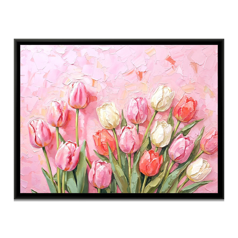 Spring Blooms - framed canvas print, front view