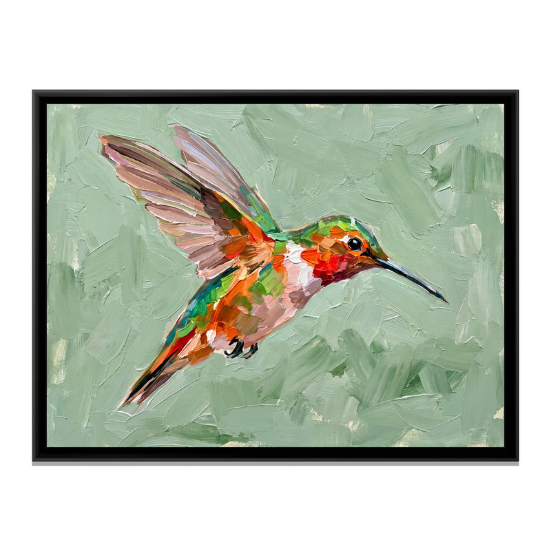 Vibrant Dive - framed canvas print, front view