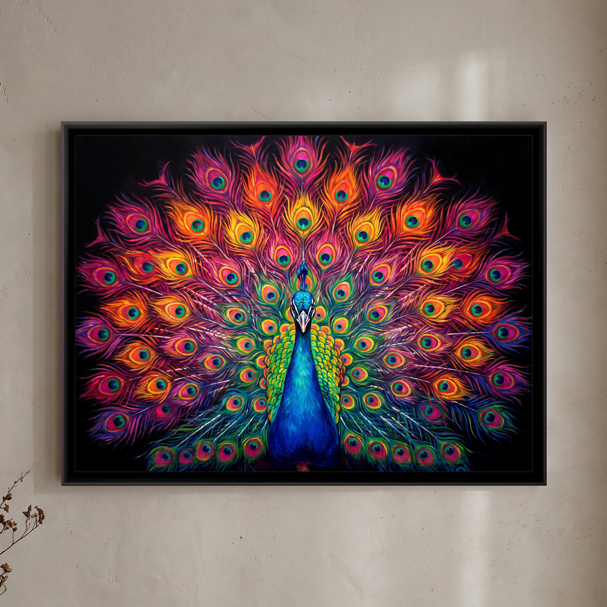 Radiant Display - framed canvas art hung on a wall