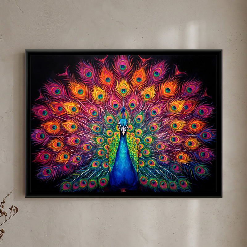 Radiant Display - framed canvas art hung on a wall