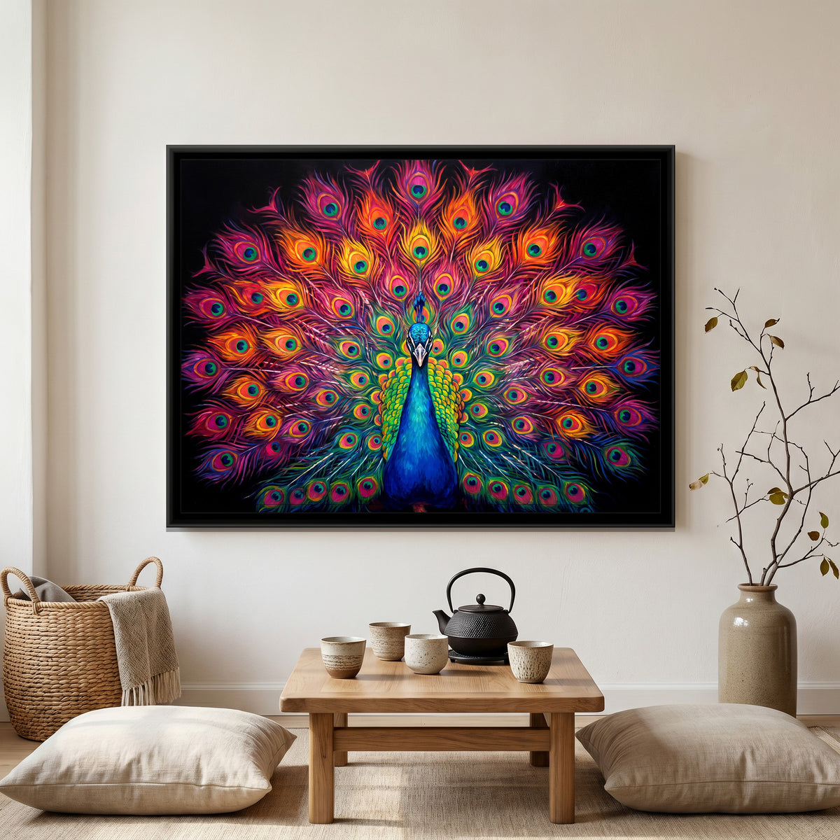 Radiant Display - canvas art shown in a styled room