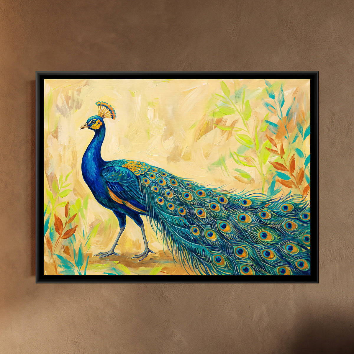 Azure Strut - framed canvas art hung on a wall