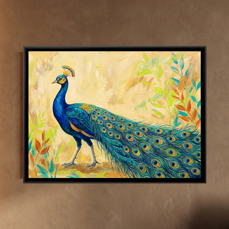 Azure Strut - framed canvas art hung on a wall