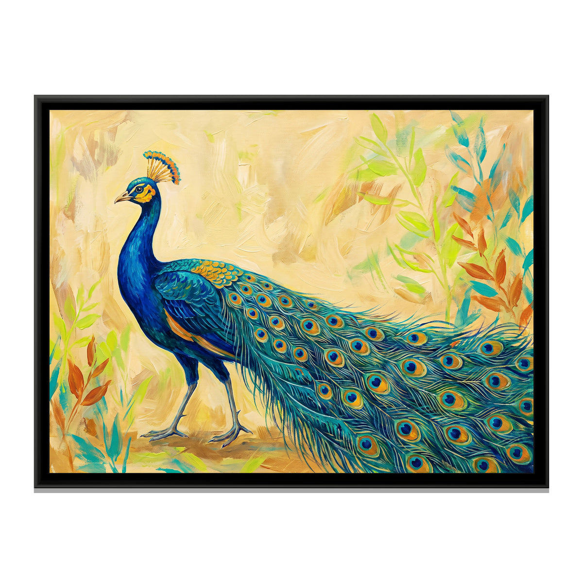 Azure Strut - framed canvas print, front view