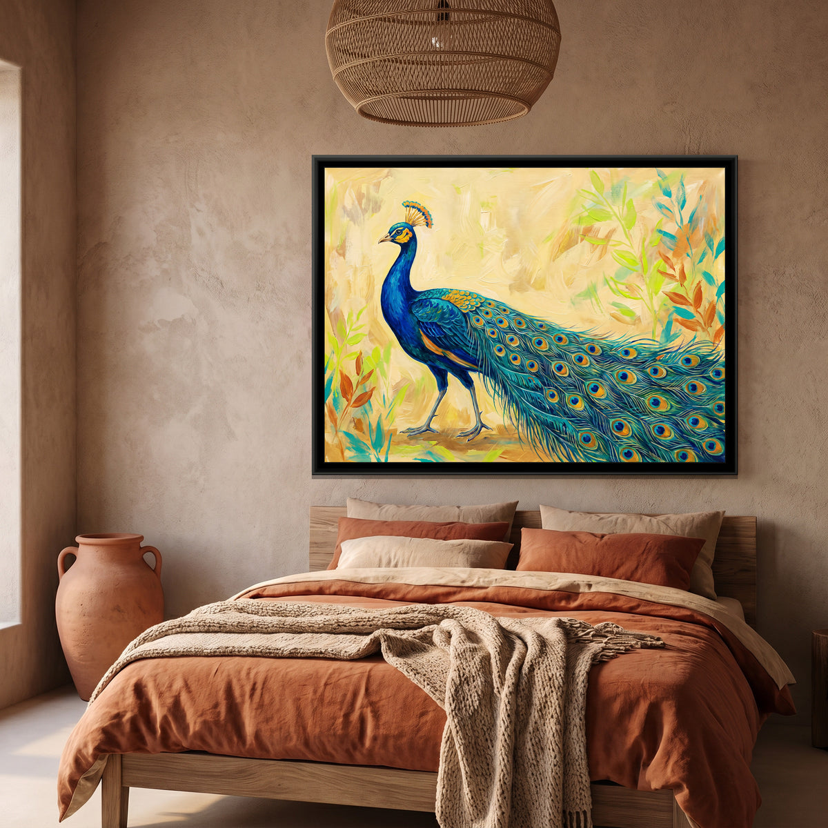 Azure Strut - canvas art shown in a second room setting